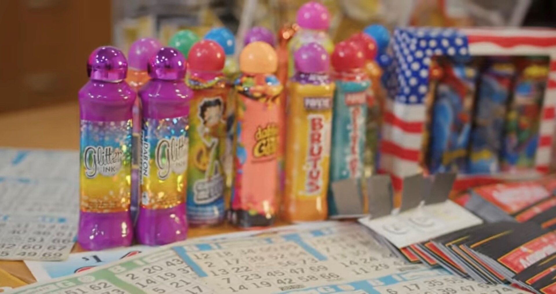 A table with many different items on it